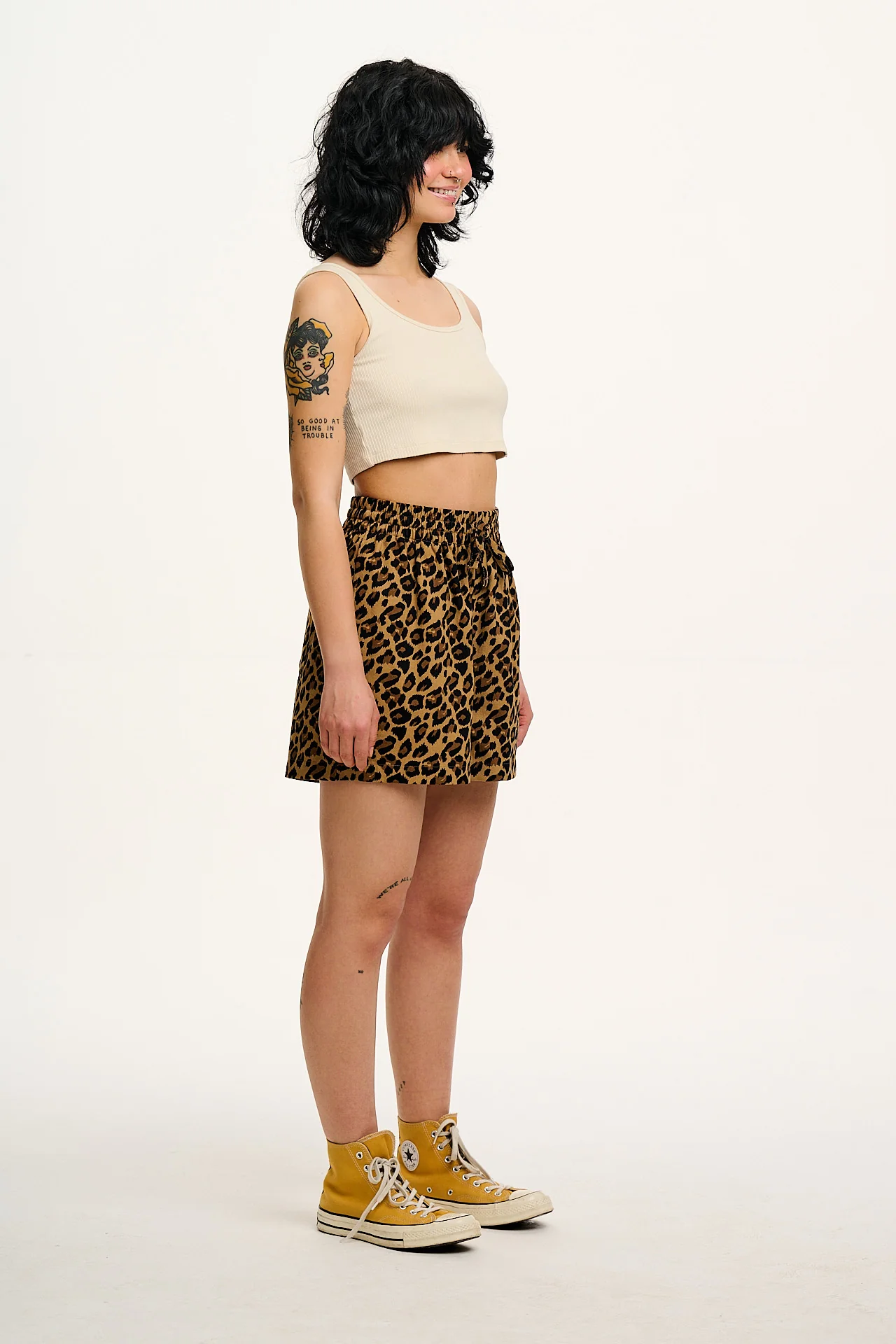 Charlie - Cotton Shorts in Leopard Print - Image 5