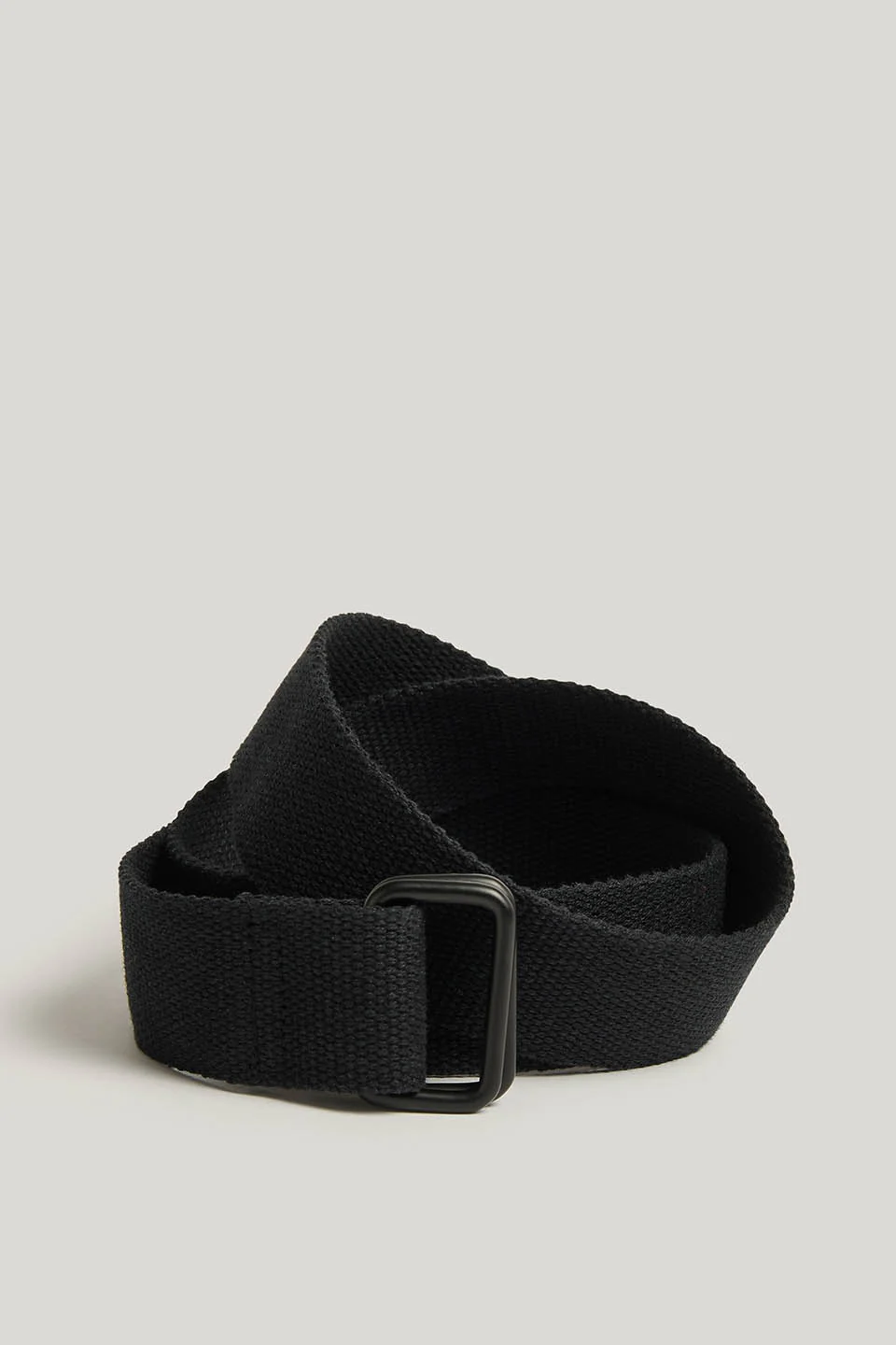 Flynn - D-Ring Cotton Webbing Belt in Black - Image 3