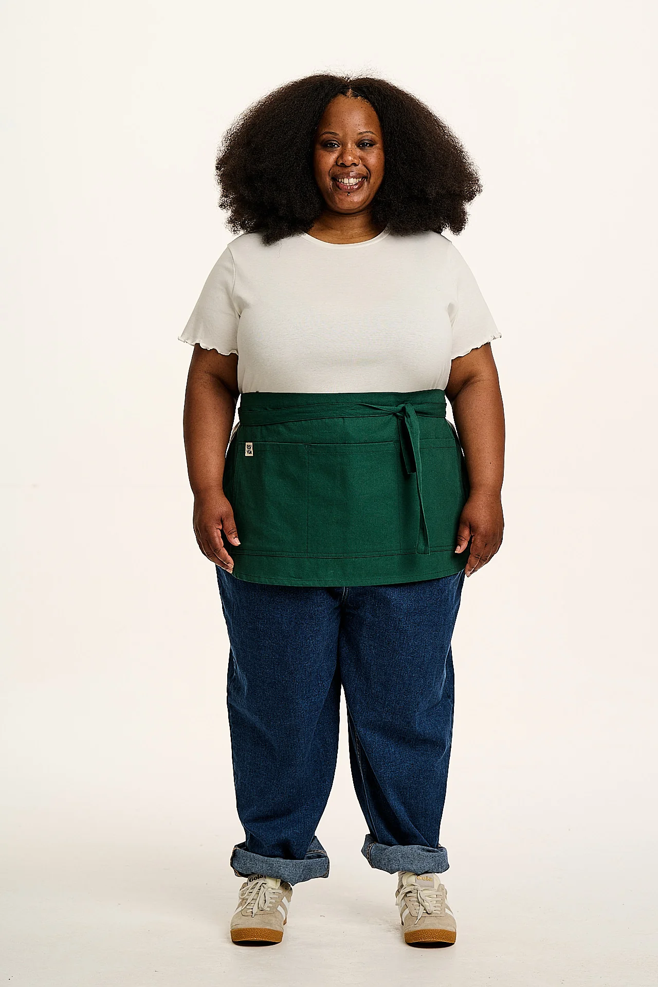 Millau - Midweight Cotton Waist Apron in Posy - Image 5