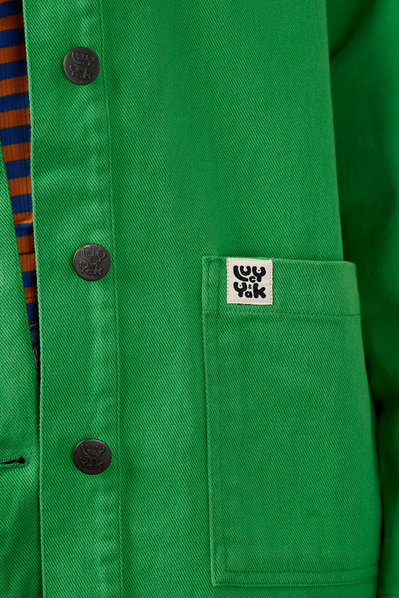 Olly - Cotton Jacket in Kelly Green - Image 6