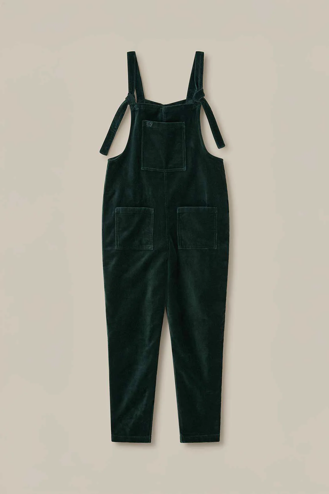 Original - Cotton Velvet Dungarees in Jade - Image 10