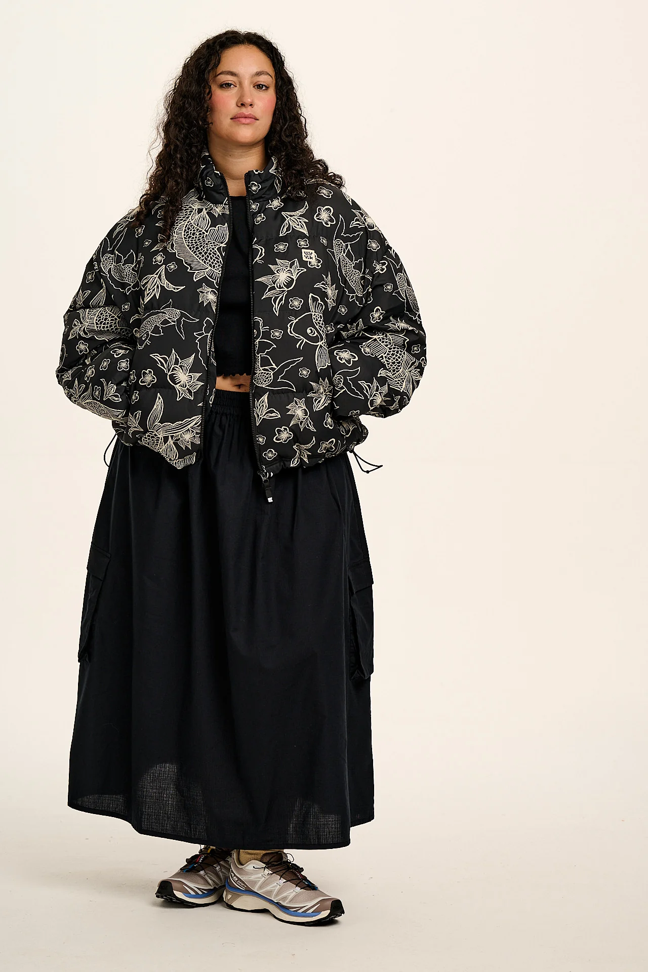 Paloma - Puffer Jacket in Koi Print - Image 10