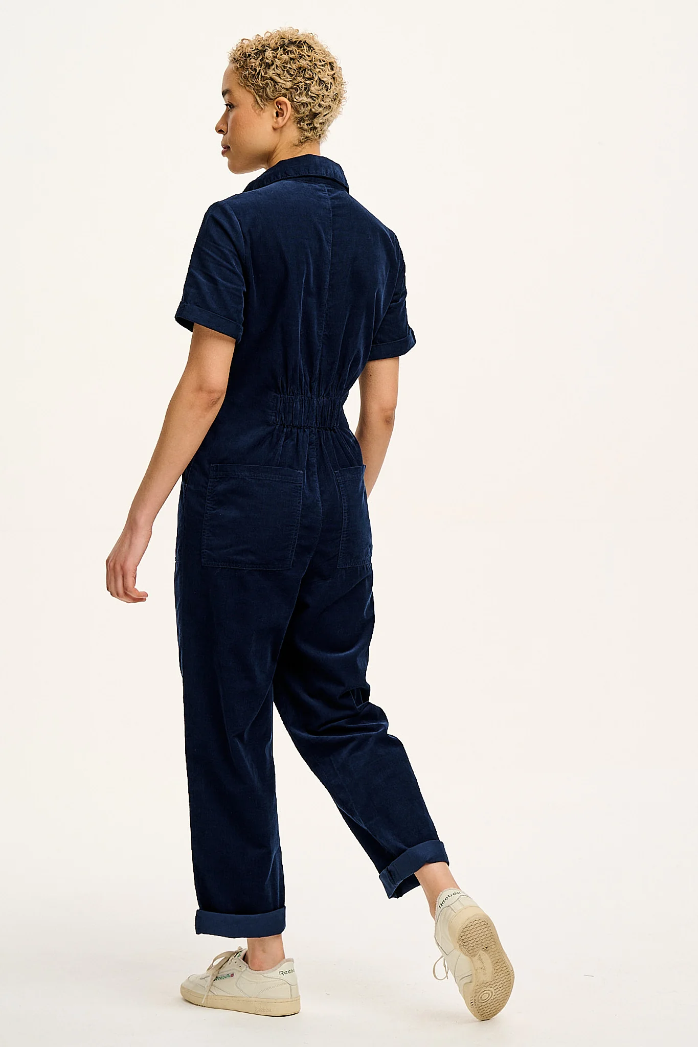 Rex - Corduroy Jumpsuit in Navy - Image 7