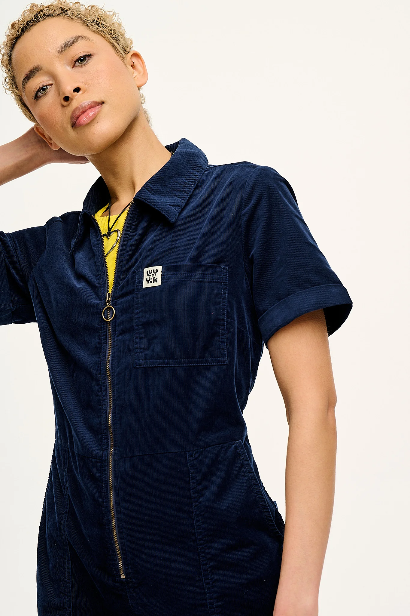 Rex - Corduroy Jumpsuit in Navy - Image 9